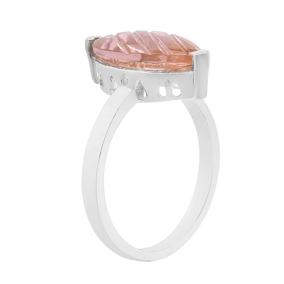Gorgeous peach Morganite Silver rings 7, 8.5 - Picture 8 of 12